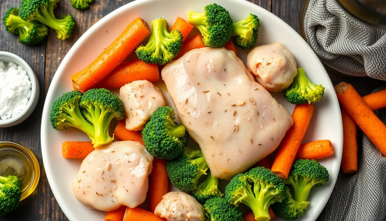 Big Dog Delight: Air Fryer Chicken & Veggie Feast