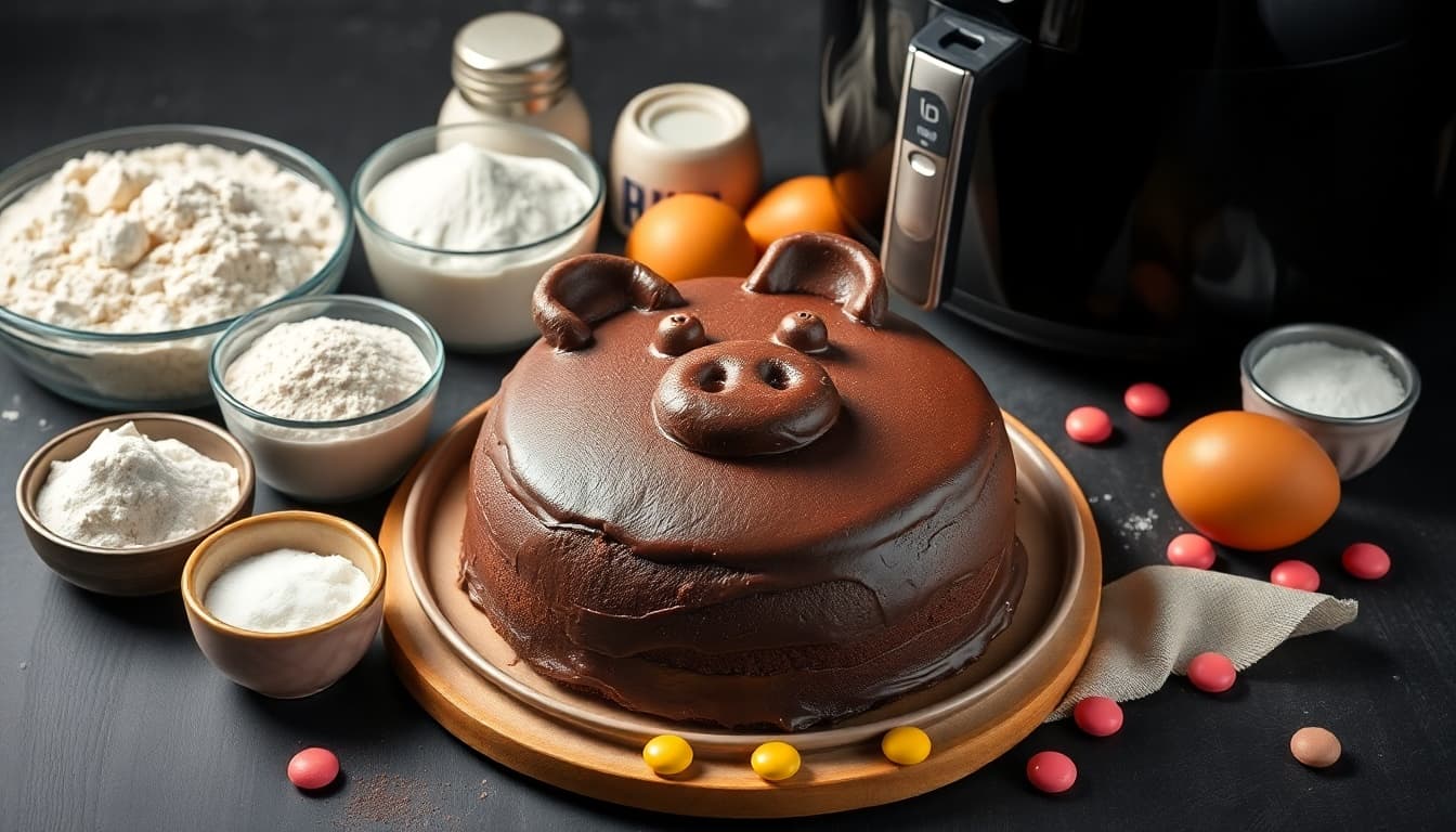 Chocolate Piggy Cake Delight