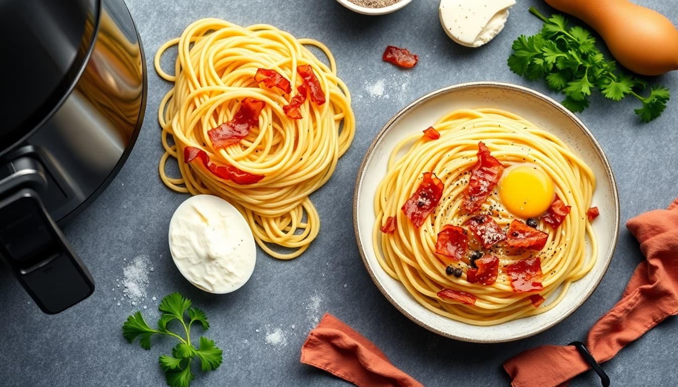 Crispy Air Fryer Carbonara Delight