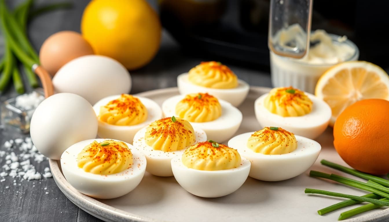 Crispy Air Fryer Deviled Eggs