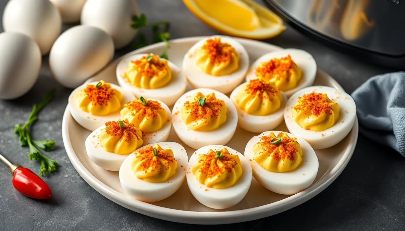 Crispy Air Fryer Deviled Eggs