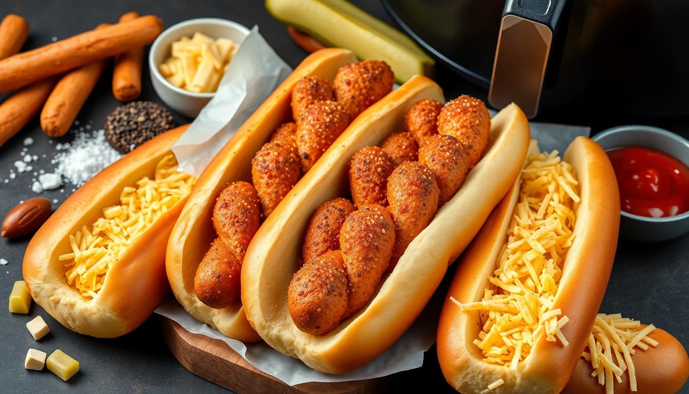 Crispy Air Fryer Hot Dogs with a Twist