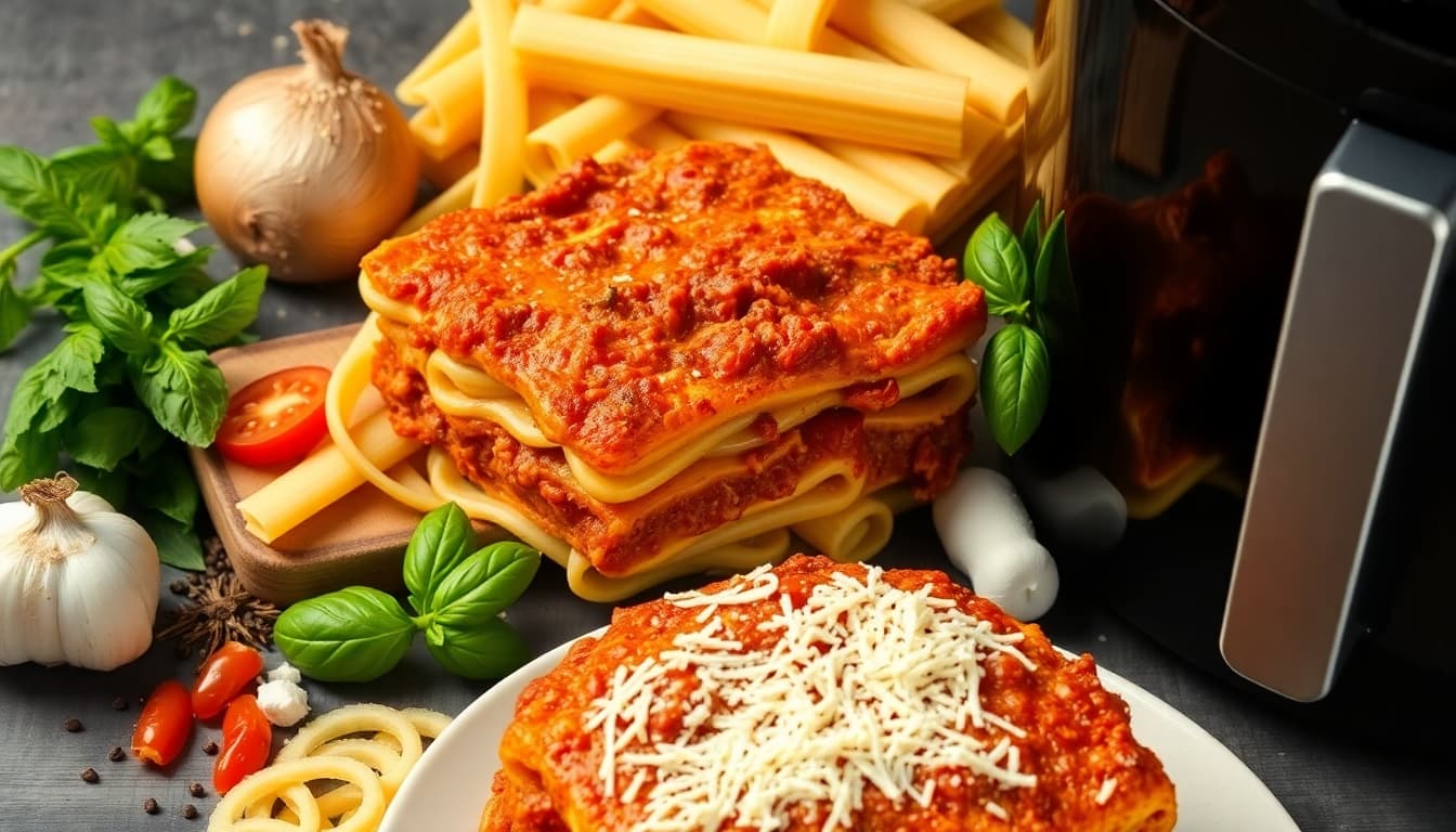 Crispy Air Fryer Lasagna Bolognese