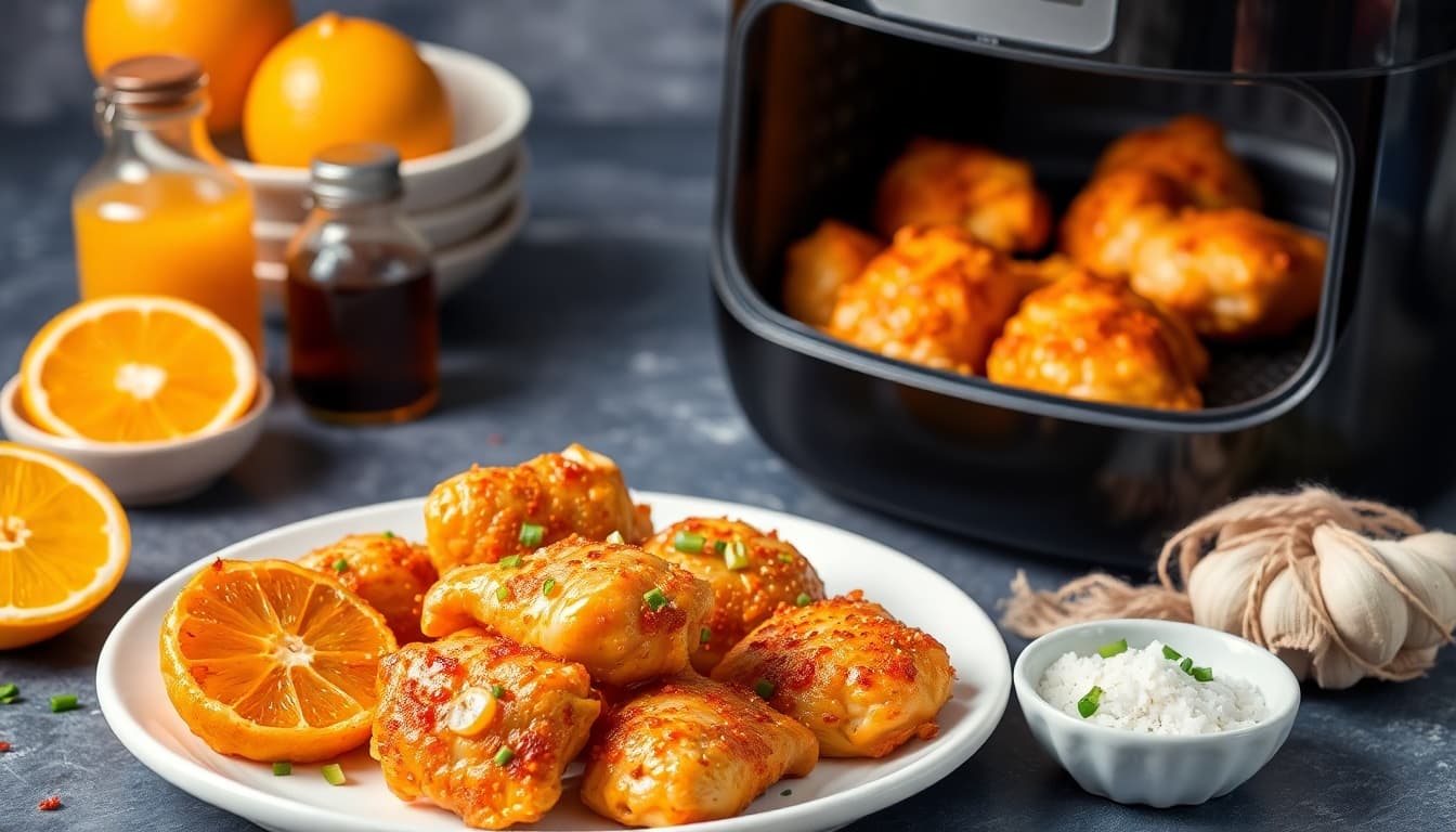 Crispy Air Fryer Orange Chicken Delight