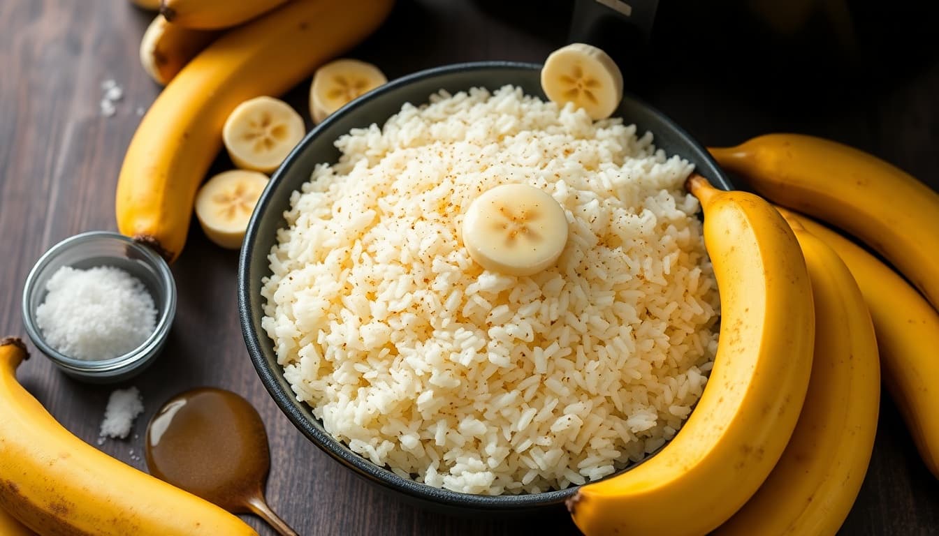 Crispy Air Fryer Rice with Sweet Banana Delight