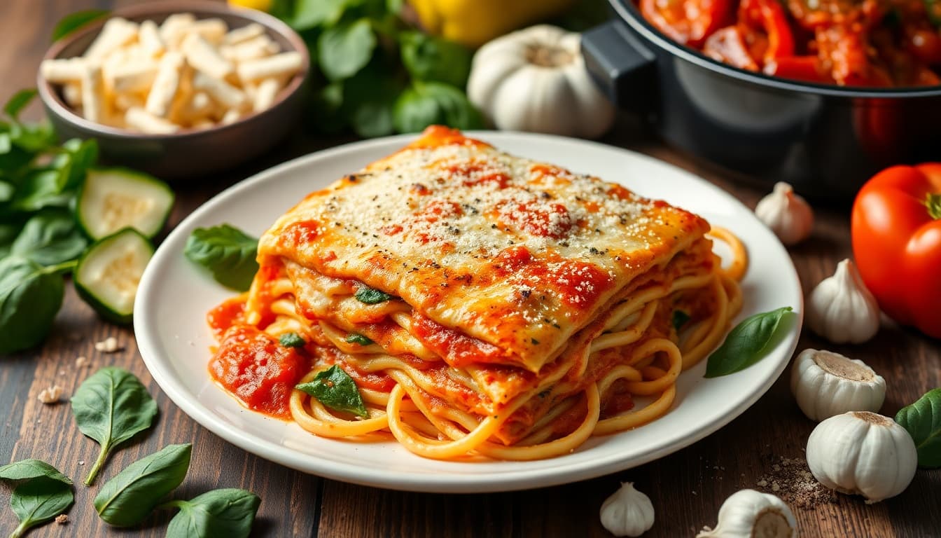 Crispy Air Fryer Vegetarian Lasagna Delight