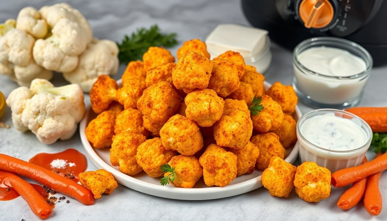 Crispy Buffalo Cauliflower Bites