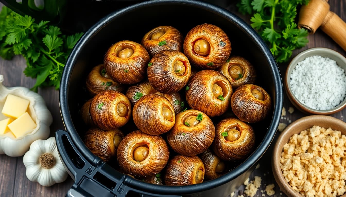Crispy Garlic Butter Snails in the Air Fryer