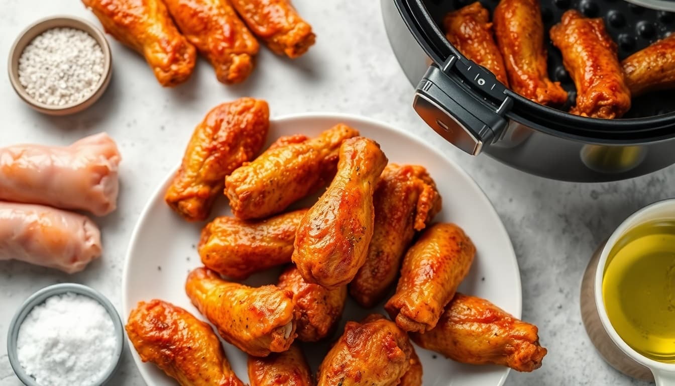 Crispy Keto Air Fryer Chicken Wings