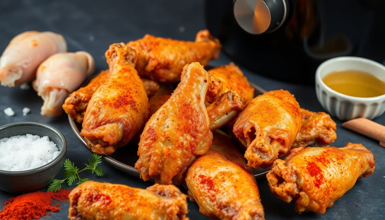 Crispy Keto Air Fryer Chicken Wings