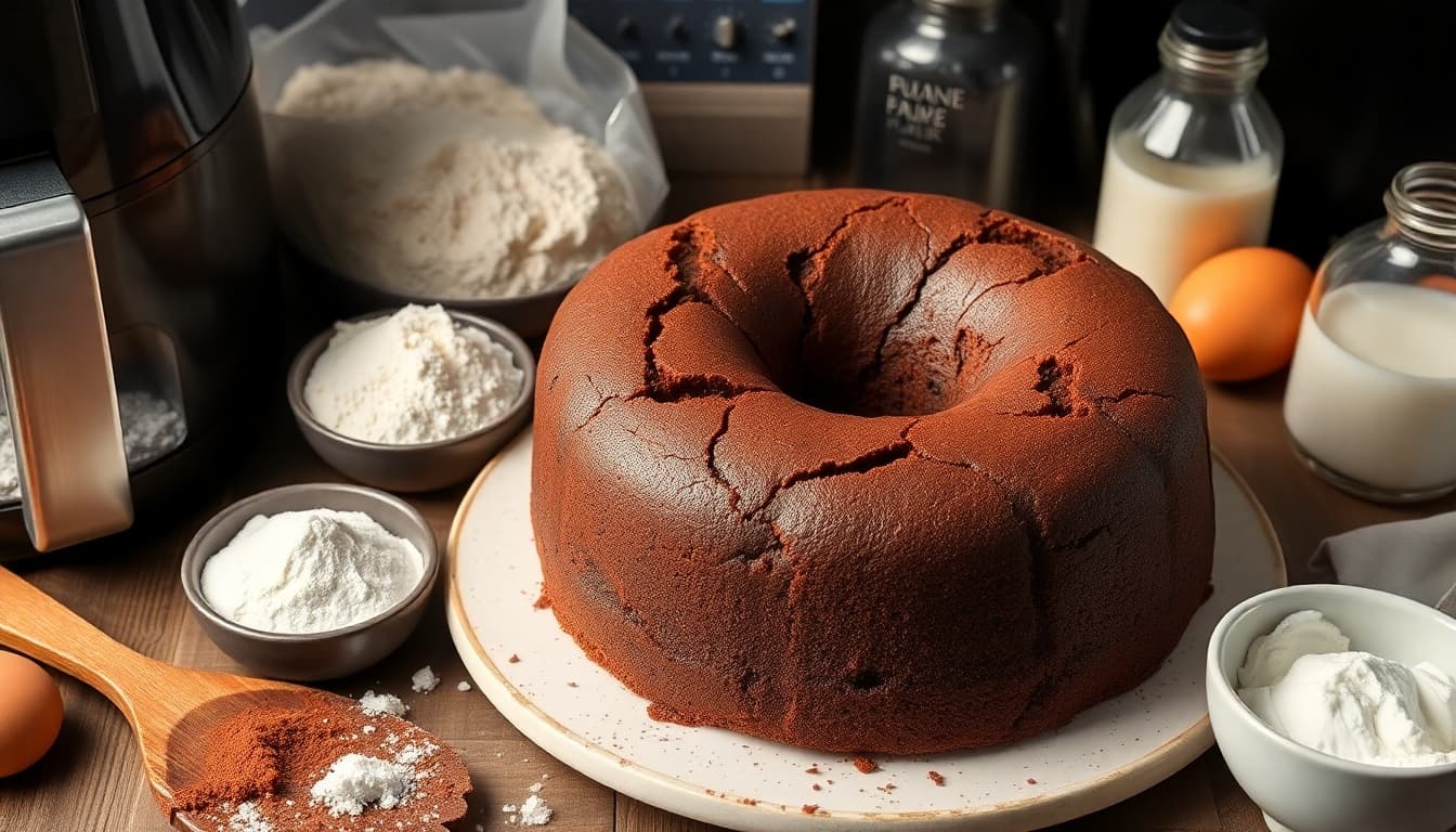 Decadent Air Fryer Chocolate Cake