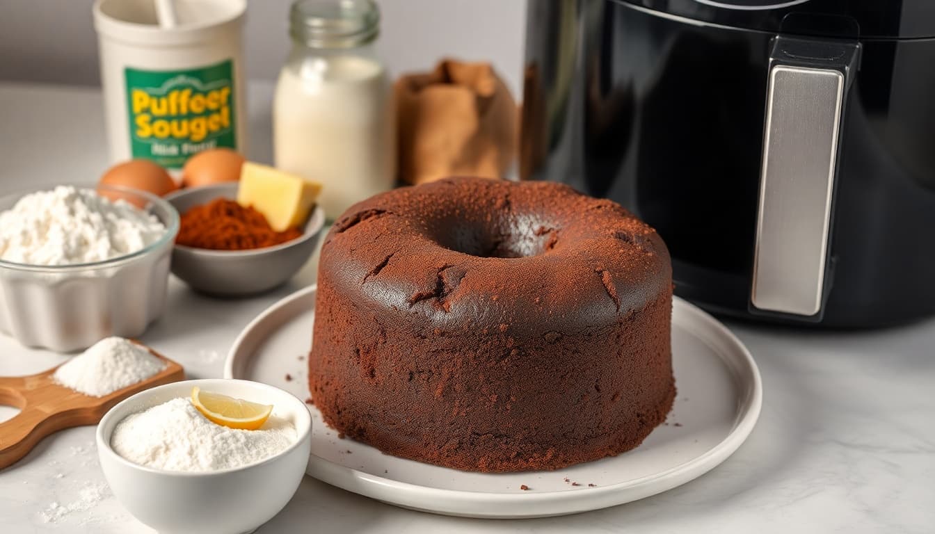 Decadent Air Fryer Chocolate Cake