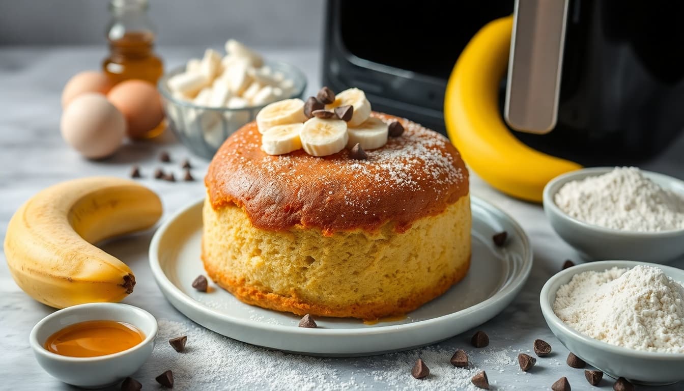 Heavenly Air Fryer Banana Cake